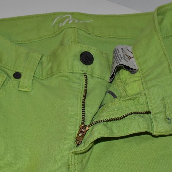 Miracle Body Straight Leg Jeans Lime Green Size 4 - Picture 8 of 10